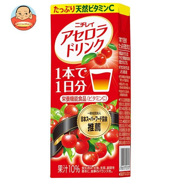 ニチレイフーズ アセロラドリンク 200ml紙パック×24本入｜ 送料無料 アセロラ 果汁 はちみつ ビタミン 栄養機能食品