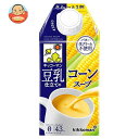 紀文 豆乳仕立てのコーンスープ 500ml紙パック×12本入×(2ケース)| 送料無料 とうもろこし コレステロールゼロ 化学調味料無添加 デルモンテ