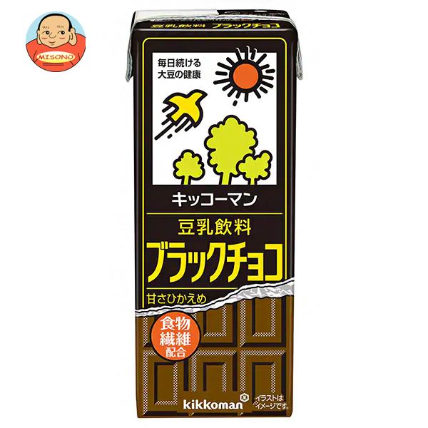キッコーマン 豆乳飲料 ブラックチョコ 200ml紙パック×18本入×(2ケース)｜ 送料無料 豆乳 キッコーマン チョコ 200ml 紙パックのサムネイル