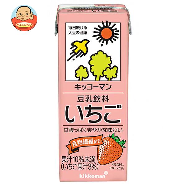 キッコーマン 豆乳飲料 いちご 200ml紙パック×18本入｜ 送料無料 豆乳 キッコーマン いちご 苺 イチゴ ..