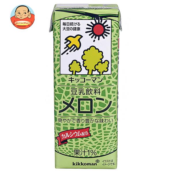 キッコーマン 豆乳飲料 メロン 200ml紙パック×18本入×(2ケース)｜ 送料無料 豆乳 キッコーマン メロン 200ml 紙パック