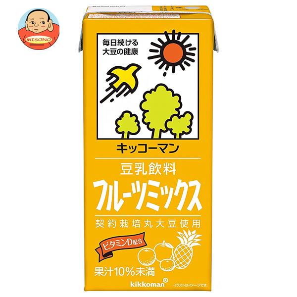 キッコーマン 豆乳飲料 フルーツミックス 1000ml紙パック×12(6×2)本入×(2ケース)｜ 送料無料 豆乳 キッコーマン フルーツ 1l 紙パックのサムネイル