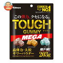 カバヤ タフグミMEGA 203g×6袋入| 送料無料 お菓子 グミ 袋 TOUGH 高弾力大粒サワー