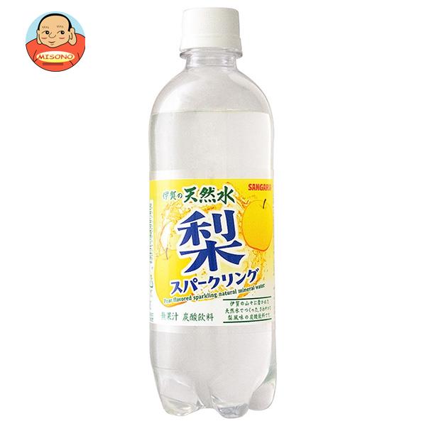 サンガリア 伊賀の天然水 梨スパークリング 500mlペットボトル×24本入｜ 送料無料 梨 フルーツ 炭酸 炭酸水のサムネイル