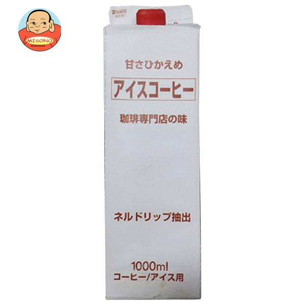 丸福珈琲店 コーヒー ティーランド アイスコーヒー 甘さひかえめ 1000ml紙パック×12本入×(2ケース)｜ 送料無料 珈琲 アイスコーヒー 紙パック