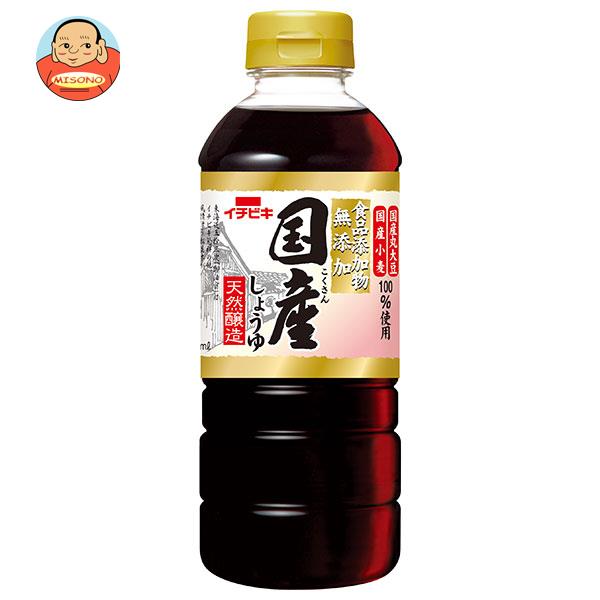 イチビキ 無添加国産しょうゆ 500mlペットボトル×8本入｜ 送料無料 一般食品 醤油 調味料 PET こいくち 本醸造