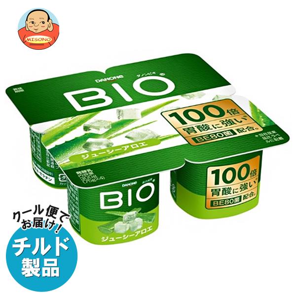 【チルド(冷蔵)商品】ダノンジャパン ダノンビオ BIO ジューシーアロエ (75g×4)×6個入｜ 送料無料 ダノン ヨーグルト アロエ ダノンヨーグルトのサムネイル