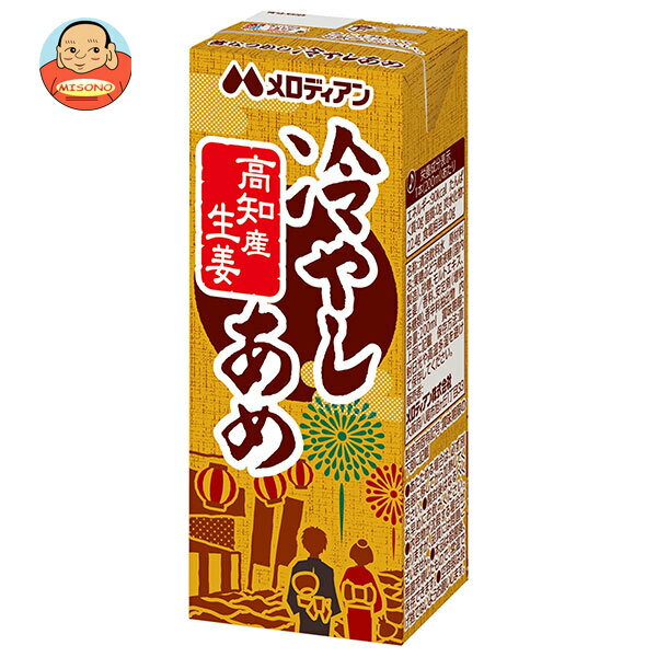 メロディアン 高知の生姜でつくった冷やしあめ 200ml紙パック×24本入×(2ケース)｜ 送料無料 ひやしあめ 生姜 しょうが あめゆ 冷やし飴