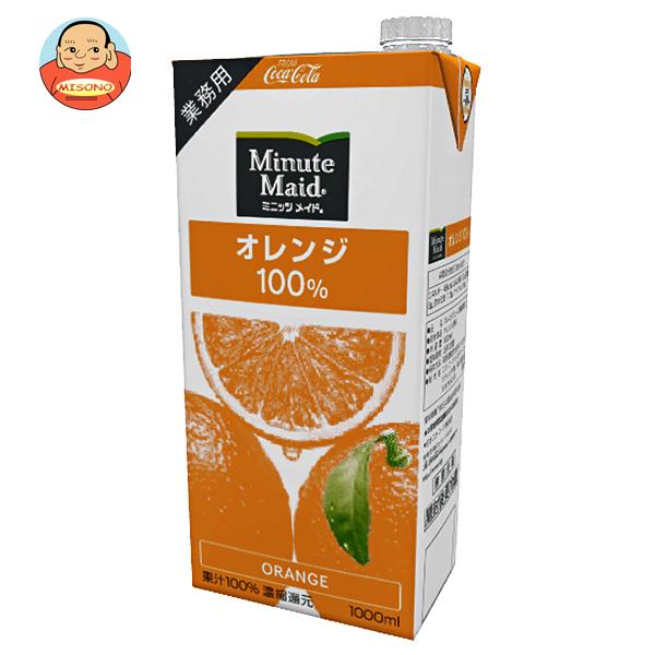 [ポイント5倍！8/4(日)20時〜全品対象エントリー&購入]コカコーラ ミニッツメイド オレンジ100% 1L紙パック×6本入｜ 送料無料 紙パック 果汁100% オレンジジュースのサムネイル