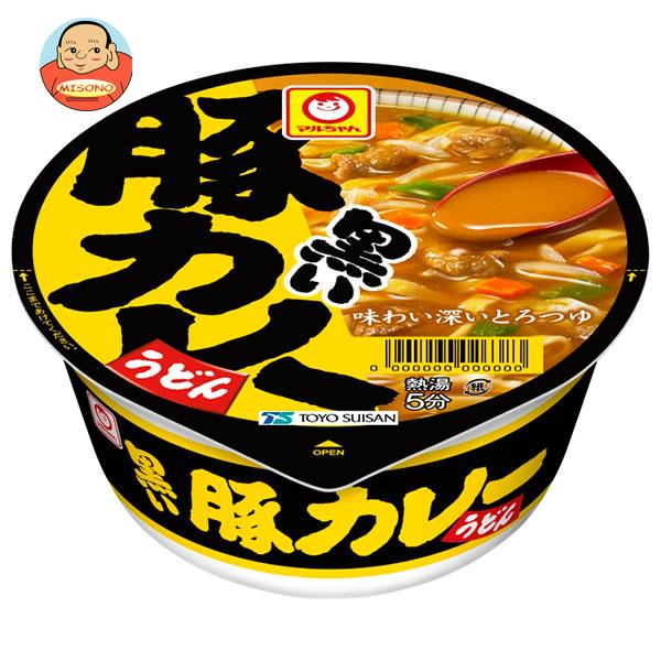 東洋水産 マルちゃん 黒い豚カレーうどん 87g×12個入｜ 送料無料 インスタント食品 即席 カップめん うどん