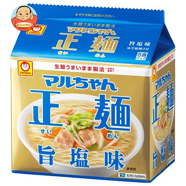 東洋水産 マルちゃん正麺 旨塩味 (112g×5食)×6個入｜ 送料無料 インスタント食品 即席 袋めん