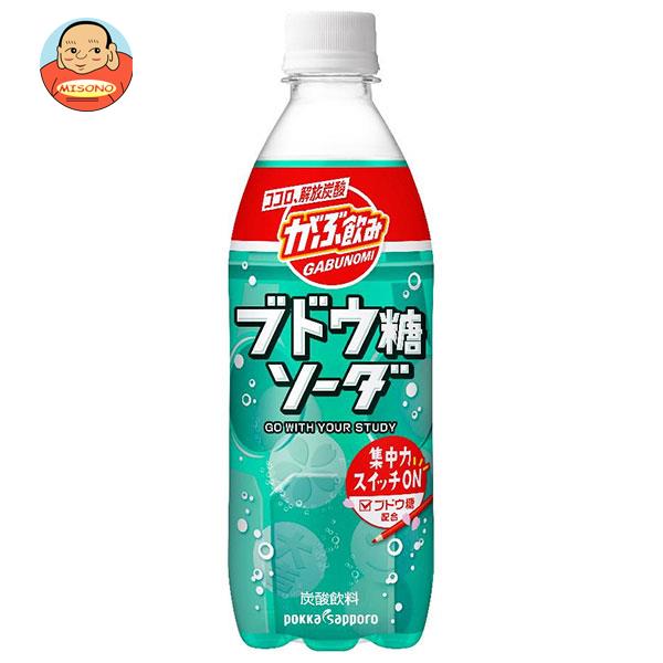 【2月11日(土)1時59分まで全品対象エントリー&購入でポイント10倍】ポッカサッポロ がぶ飲み ブドウ糖ソーダ 500mlペットボトル×24本入｜ 送料無料 炭酸 ソーダ ブドウ糖 ペットボトル 炭酸飲料