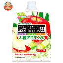 マンナンライフ 大粒アロエin クラッシュタイプの蒟蒻畑 りんご味 150gパウチ×30本入×(2ケース)｜ 送料無料 ゼリー飲料 こんにゃくゼリー アップル