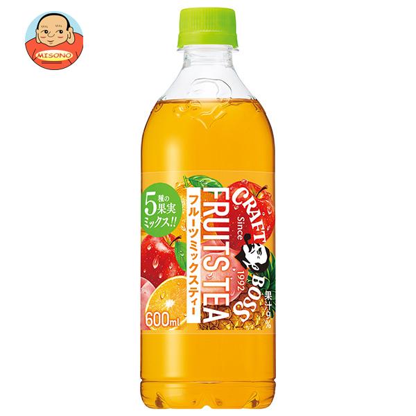 サントリー クラフトボス フルーツティー 600mlペットボトル×24本入×(2ケース)｜ 送料無料 紅茶 フルーツ 果物 PETのサムネイル