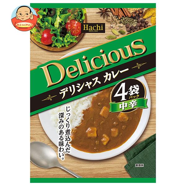 ハチ食品 デリシャスカレー 中辛 170g×4袋×12個入｜ 送料無料 一般食品 レトルト食品 カレー 4P 中辛のサムネイル