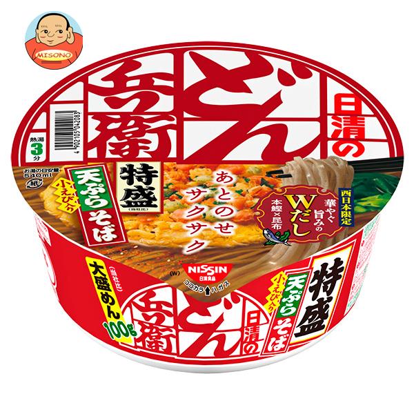 日清食品 日清のどん兵衛 特盛天ぷらそば [西] 142g×12個入｜ 送料無料 どん兵衛 そば インスタント麺 ..