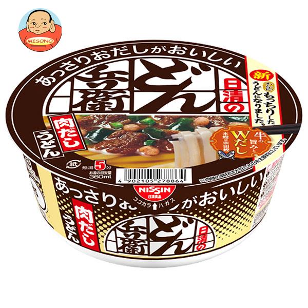 日清食品 日清のあっさりおだしがおいしいどん兵衛 肉だしうどん 72g×12個入｜ 送料無料 インスタント 即席 うどん