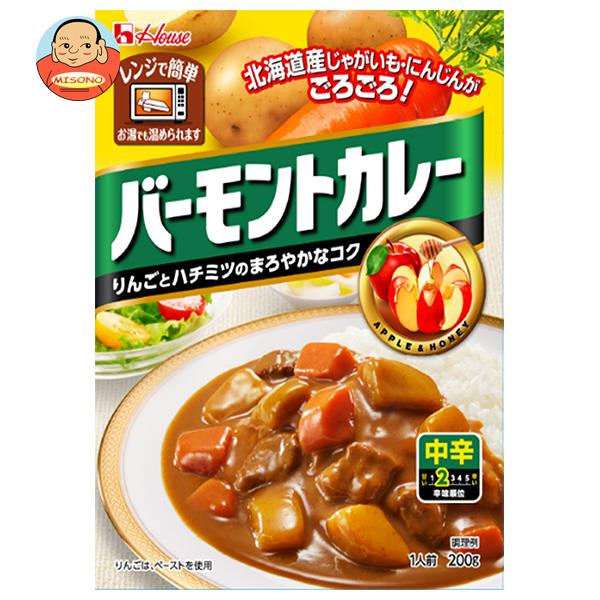 ハウス食品 バーモントカレー 中辛 200g×30個入｜ 送料無料 カレー 中辛 レトルト食品のサムネイル