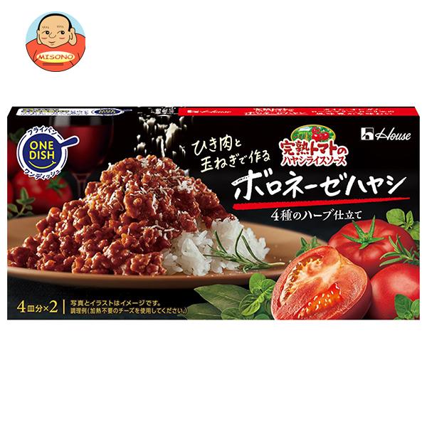 ハウス食品 完熟トマトのハヤシライスソース ボロネーゼハヤシ 140g×10個入×(2ケース)｜ 送料無料 ハヤシ ハヤシライス ルウのサムネイル