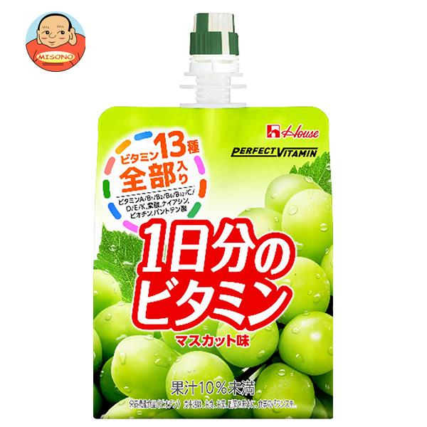 楽天飲料 食品専門店 味園サポートハウスウェルネス PERFECT VITAMIN（パーフェクトビタミン） 1日分のビタミンゼリー マスカット味 180gパウチ×24本入｜ 送料無料 栄養機能食品 ゼリー飲料 ビオチン