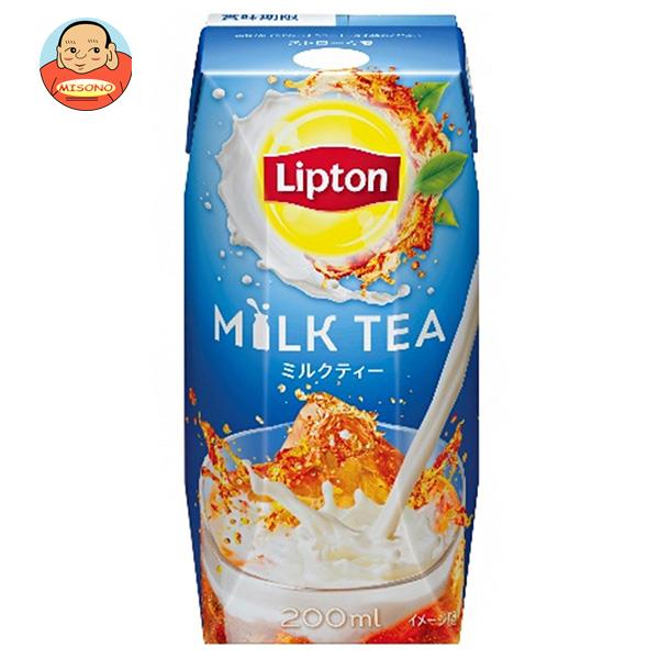 森永乳業 リプトン ミルクティー(プリズマ容器) 200ml紙パック×24本入｜ 送料無料 紅茶 ミルク ミルクティー 紙パックのサムネイル