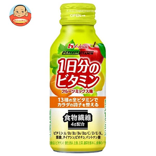 楽天飲料 食品専門店 味園サポートハウスウェルネス PERFECT VITAMIN（パーフェクトビタミン） 1日分のビタミン 食物繊維 120mlボトル缶×30本入×（2ケース）｜ 送料無料 ビタミン フルーツ 栄養 フルーツミックス味