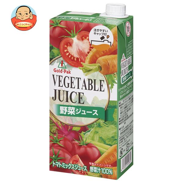 ゴールドパック 野菜ジュース 1L紙パック×6本入｜ 送料無料 野菜ジュース トマトジュース 1l 1000ml 100％ トマト ビタミン
