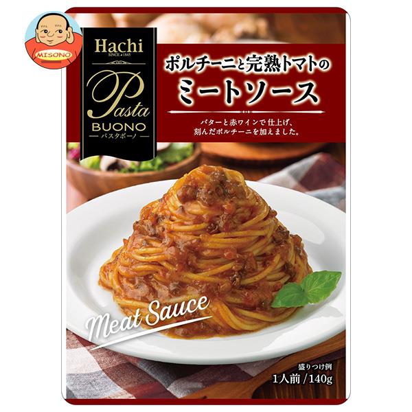 ハチ食品 パスタボーノ ポルチーニと完熟トマトのミートソース 140g×24個入｜ 送料無料 一般食品 パスタソース レトルト