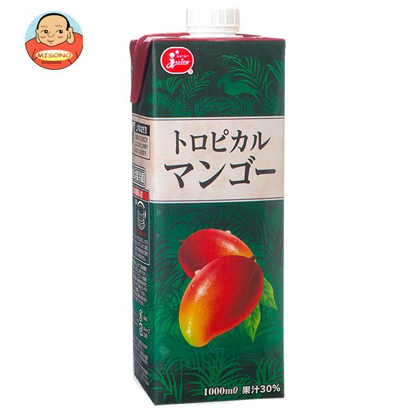 ジューシー トロピカルマンゴー 1L紙パック×6本入｜ 送料無料 果実飲料 果汁 アップルマンゴー 1000ml