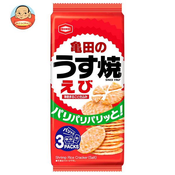 楽天飲料 食品専門店 味園サポート亀田製菓 亀田のうす焼 えび 70g×12袋入｜ 送料無料 お菓子 おつまみ・せんべい 袋 米菓 海老 エビ