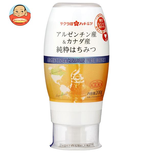 【1月28日(日)1時59分まで全品対象エントリー&購入でポイント5倍】加藤美蜂園 サクラ印 アルゼンチン産＆カナダ 産純粋はちみつ 200g×12本入｜ 送料無料 嗜好品 シロップ はちみつ 蜂蜜のサムネイル