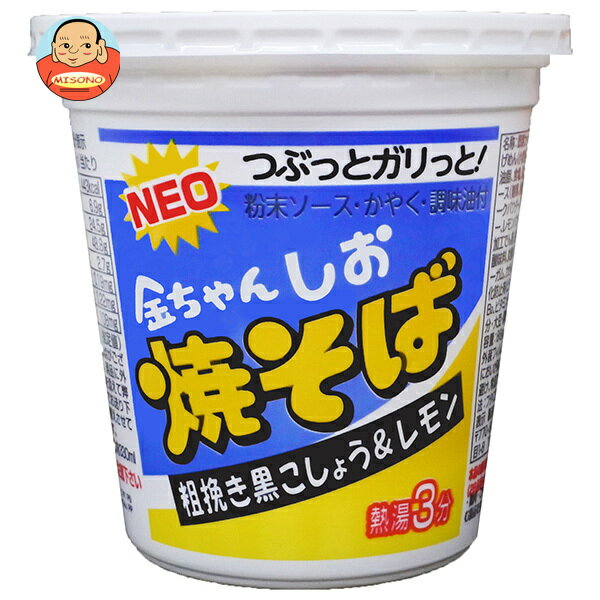 Chinese Noodles （Worcester Sauce） - 徳島製粉 NEO金ちゃん しお焼そば 86g×12個入｜ 送料無料 インスタント 即席 カップ麺 焼きそば