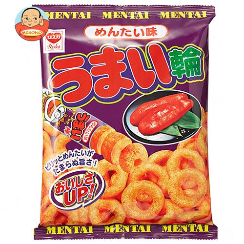 リスカ うまい輪めんたい味 75g×12袋入 メーカー 問屋直送| 送料無料 お菓子 スナック菓子 明太子