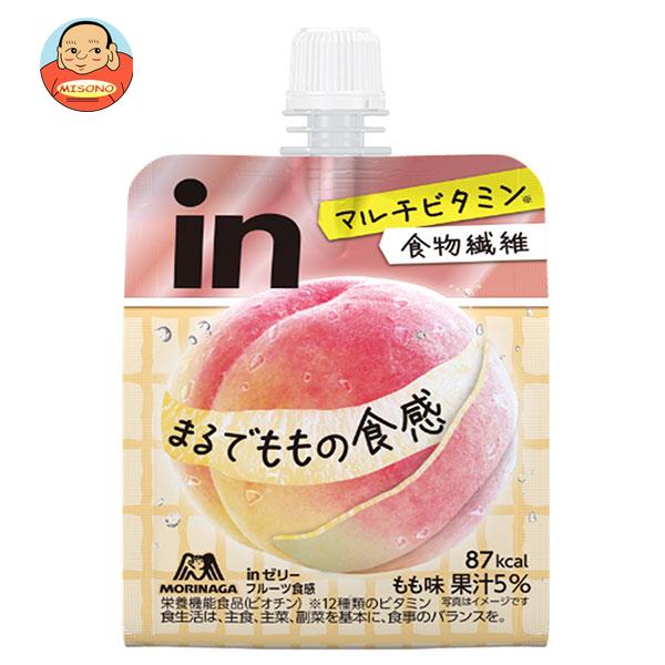 森永製菓 inゼリー フルーツ食感 もも味 150gパウチ×36本入×(2ケース)｜ 送料無料 ゼリー ゼリー飲料 ピーチ 桃 もも