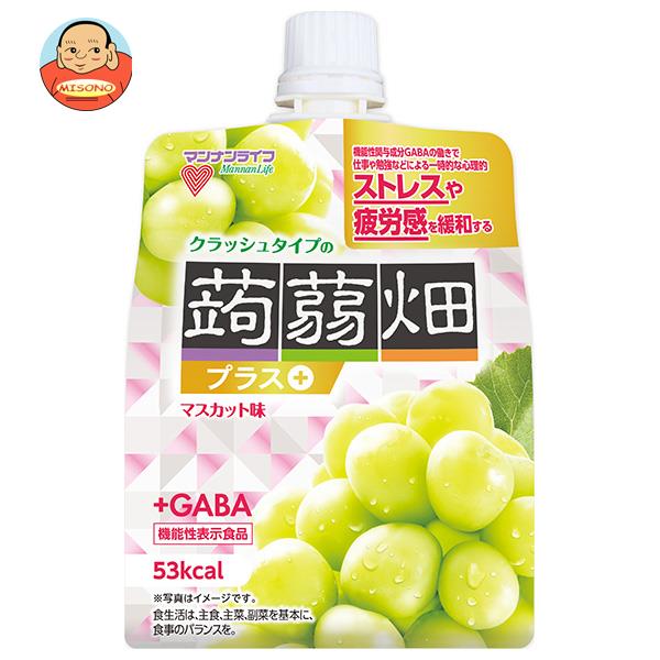 マンナンライフ クラッシュタイプの蒟蒻畑プラスマスカット味 150gパウチ×30本入｜ 送料無料 ゼリー飲料 蒟蒻畑 こんにゃくゼリー マスカット 葡萄のサムネイル