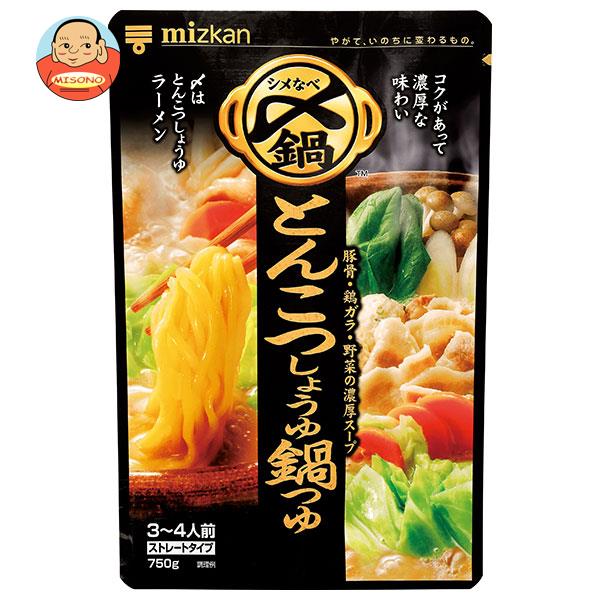ミツカン 〆まで美味しい とんこつしょうゆ鍋つゆ ストレート 750g×12袋入｜ 送料無料 一般食品 調味料 鍋スープのサムネイル