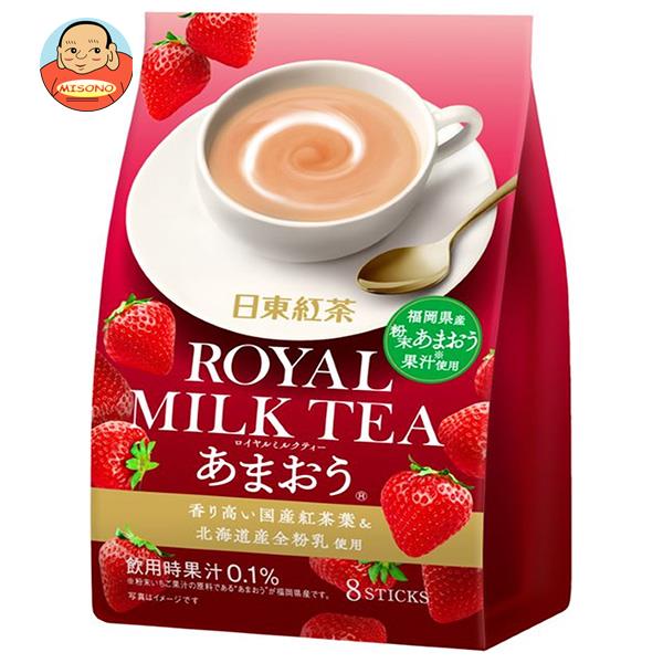 三井農林 日東紅茶 ロイヤルミルクティー あまおう (14g×8本)×24袋入｜ 送料無料 スティック インスタント 粉末 フルーツティーのサムネイル