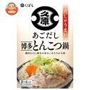 久原醤油 あごだし鍋 博多とんこつ 800g×12個入｜ 送料無料 一般食品 調味料 鍋スープ 鍋つゆ