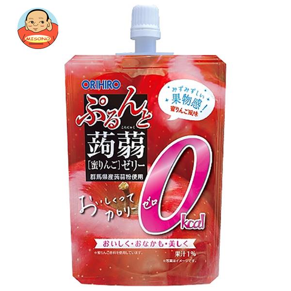 オリヒロ ぷるんと蒟蒻ゼリー カロリーゼロ 蜜りんご 130gパウチ×48本入×(2ケース)｜ 送料無料 こんに..