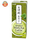 明治 辻利 抹茶ラテ 200ml紙パック×24本入×(2ケース) メーカー 問屋直送| 送料無料 乳飲料 抹茶 ミルク