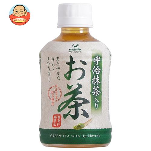 富永貿易 神戸居留地 宇治抹茶入りお茶 280mlペットボトル×24本入×(2ケース)｜ 送料無料 茶飲料 煎茶 宇治抹茶 国産茶葉100%使用 PET