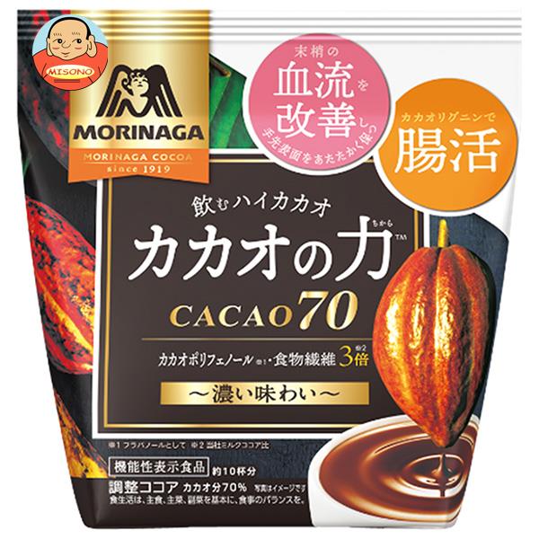 森永製菓 カカオの力 CACAO(カカオ)70 200g×24(12×2)袋入×(2ケース)｜ 送料無料 ココア ホットココア ..