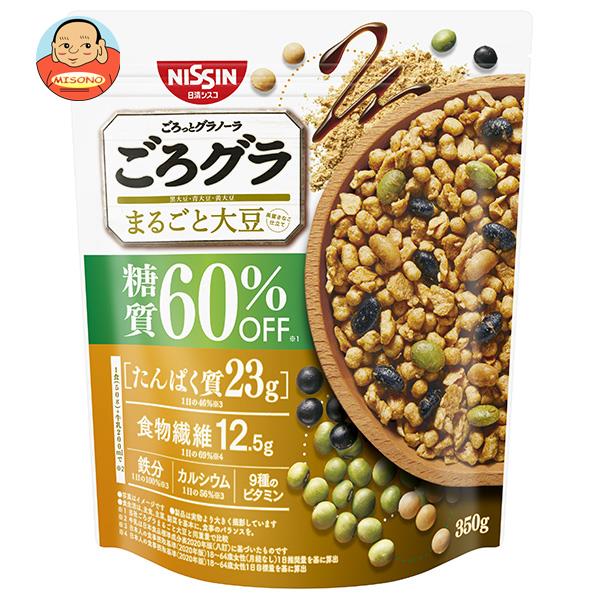 日清シスコ ごろグラ 糖質60%オフ まるごと大豆 350g×6袋入×(2ケース)｜ 送料無料 グラノーラ シリアル 糖質オフ 朝食