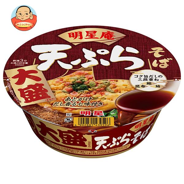 明星食品 明星庵 天ぷらそば 大盛 112g×12個入｜ 送料無料 インスタント食品 即席麺 カップめん 蕎麦 ..