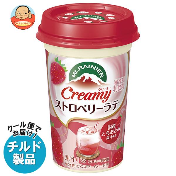 【チルド(冷蔵)商品】森永乳業 マウントレーニア クリーミーストロベリーラテ 240ml×10本入｜ 送料無料 ストロベリー…