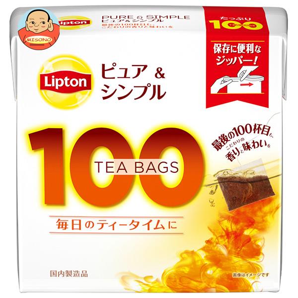 リプトン ピュア＆シンプル ティーバッグ 100袋×6箱入×(2ケース)｜ 送料無料 紅茶 ティーバッグ リプトン インスタント