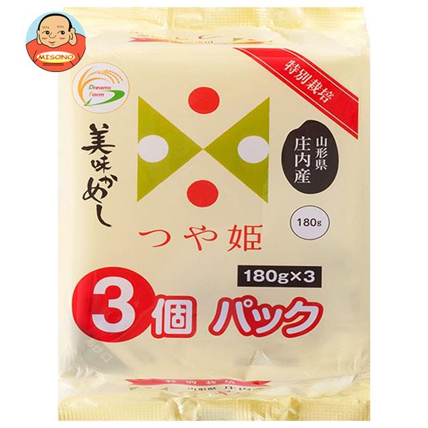 ドリームズファーム 美味かめし つや姫(山形県産庄内産) (180g×3P)×8個入×(2ケース)｜ 送料無料 一般食品 レトルト食品 ご飯 国産