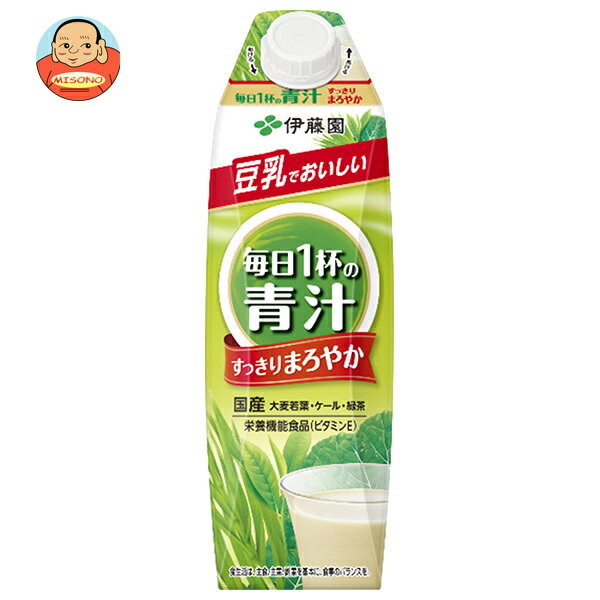 伊藤園 毎日1杯の青汁 すっきりまろやか豆乳ミックス 1000ml紙パック×6本入｜ 送料無料 栄養 健康 低カロリー 豆乳