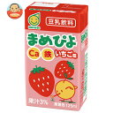 マルサンアイ まめぴよ いちご味 125ml紙パック×24本入×(2ケース)| 送料無料 紙パック カルシウム 豆乳 豆乳飲料