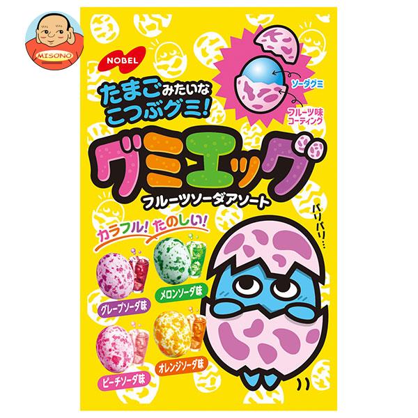 ノーベル製菓 グミエッグ 40g×6袋入｜ 送料無料 お菓子 グミ キャンディ 袋